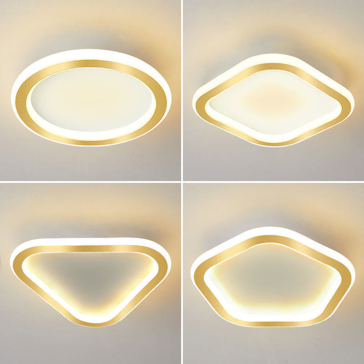 Plafonnier LED en fer géométrique nordique contemporain pour couloir 