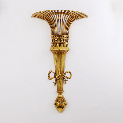Traditional European Umbrella Shape Half Round Iron 1-Light Wall Sconce Lamp For Living Room