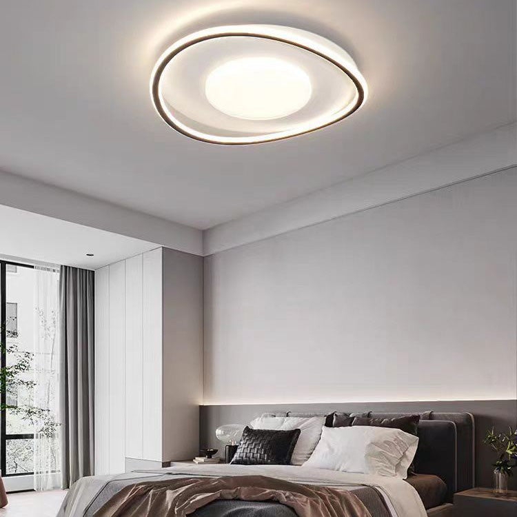 Plafonnier LED en acrylique avec matériel moderne minimaliste en forme de vague ronde carrée pour chambre à coucher 