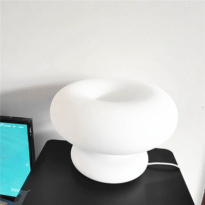 Japanese Minimalist Donut Design Glass Shade 1-Light Table Lamp