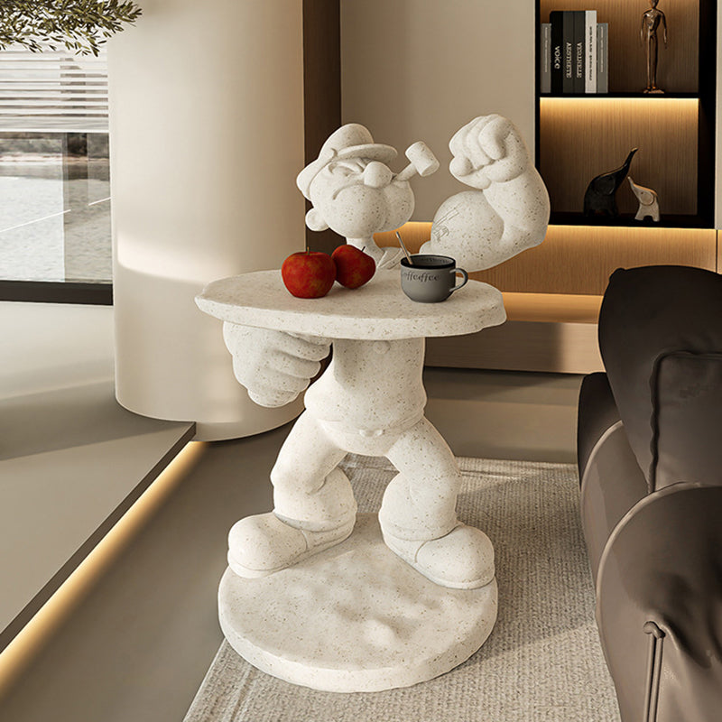 Table basse en fibre de verre au design contemporain de Popeye créatif pour le salon 