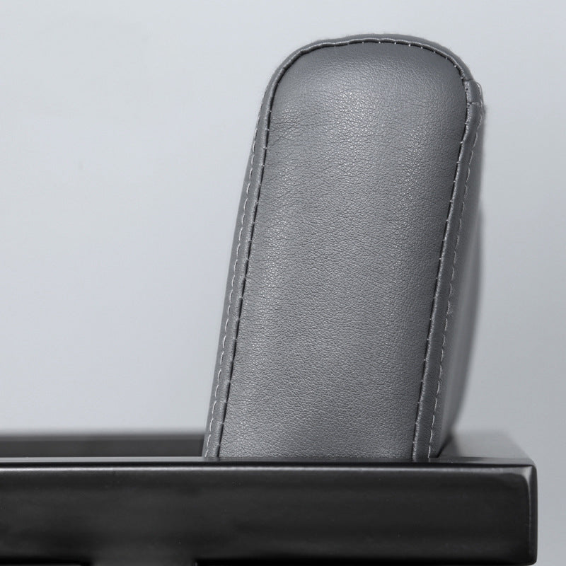 Moderner minimalistischer quadratischer PU-Leder Edelstahl-Schreibtischstuhl mit Rückenlehne und Armlehne für das Home Office 