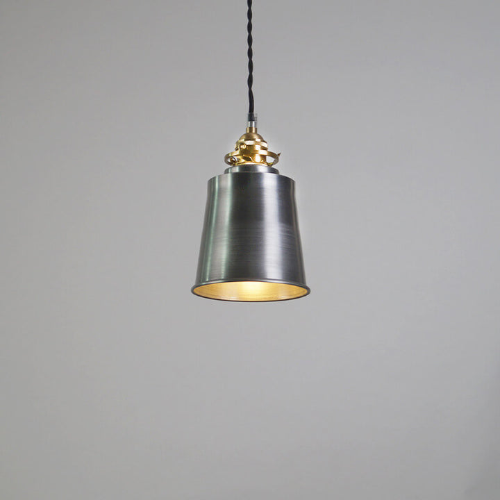 Contemporary Industrial Iron Dome Geometry Silver Copper 1-Light Pendant Light For Living Room