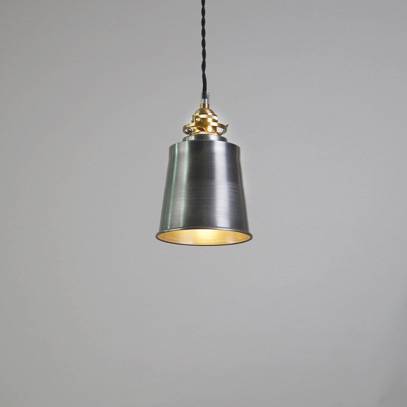 Industrial Minimalist Iron Dome Geometry Silver Copper 1-Light Pendant Light