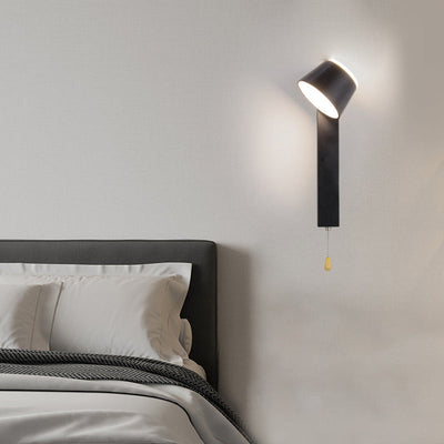Applique Murale LED Rotative Rectangle en Aluminium Géométrique de Simplicité Contemporaine pour Chambre 