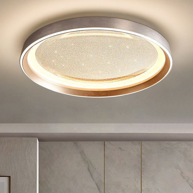 Moderne Einfachheit Aluminium Acryl Runde Starry Sky LED Unterputz Deckenleuchte für Wohnzimmer 