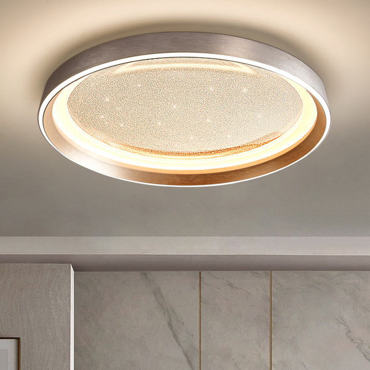 Moderne Einfachheit Aluminium Acryl Runde Starry Sky LED Unterputz Deckenleuchte für Wohnzimmer 