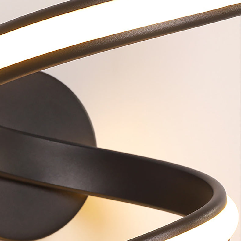 Zeitgenössische kreative Spirale Eisen Aluminium Silikon LED Wandleuchte Lampe für Wohnzimmer 