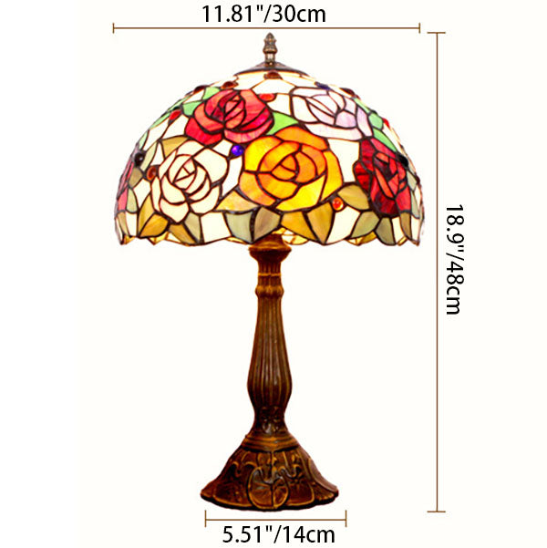 Lampe de table à une lumière Tiffany Creative Alloy quatre couleurs rose 