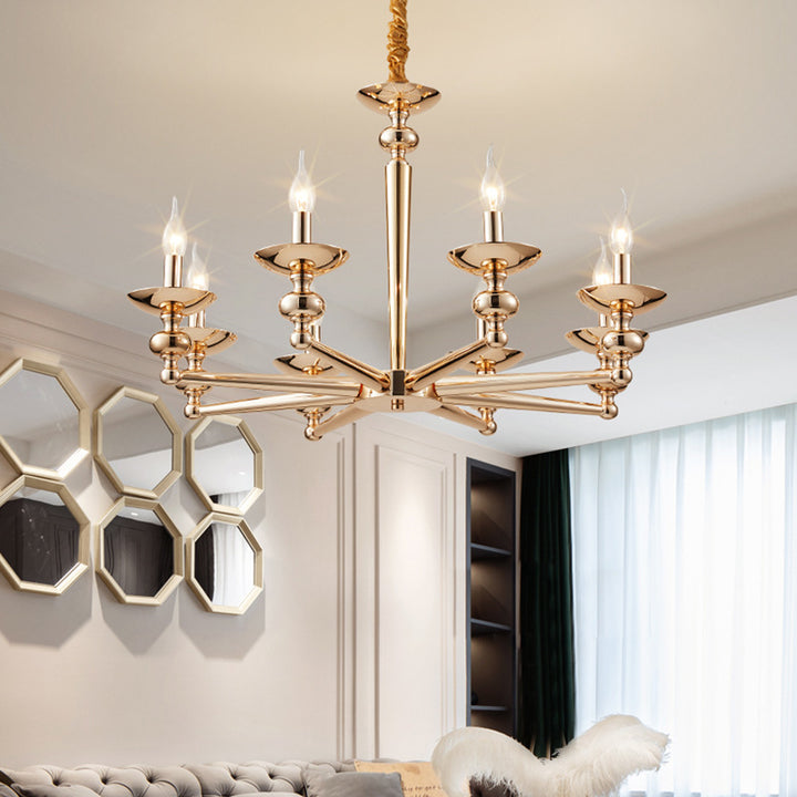 Moderne Luxus Kandelaber Eisen 6/8/10/12/15 Licht Kronleuchter Für Wohnzimmer 