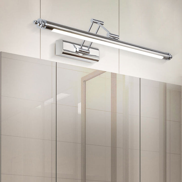 Lumière murale moderne minimaliste cylindrique pliable en acier inoxydable PC LED pour salle de bain 