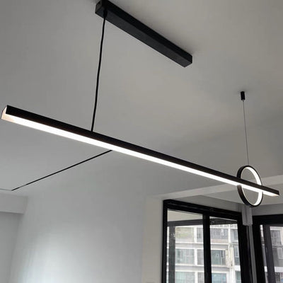 Modern Minimalist Line Circle Design Island Light LED Chandelier