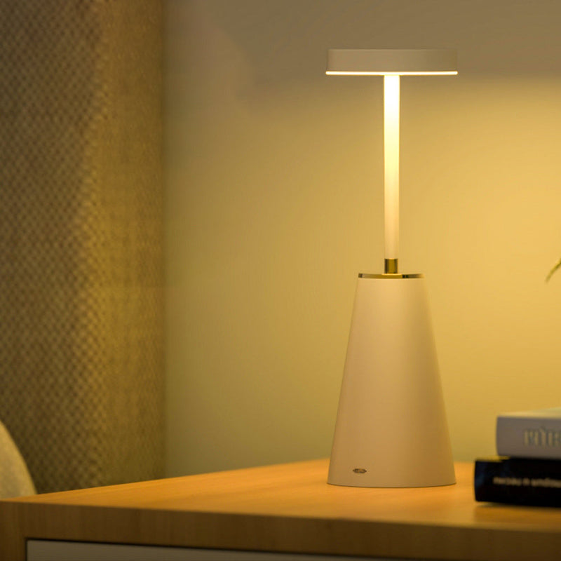 Moderne minimalistische zylindrische PC Eisen LED Tischlampe für Wohnzimmer 