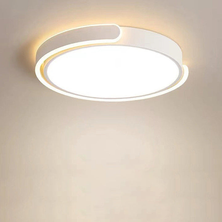 Plafonnier LED rond minimaliste moderne en aluminium et acrylique pour chambre 