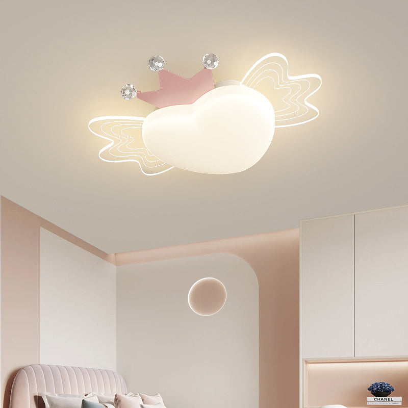 Luz de techo LED empotrada de hierro PE con forma de avión de arte moderno Deco con forma de corazón para sala de estar 