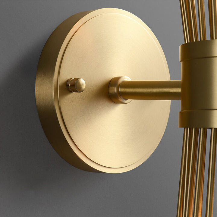Aplique de pared moderno de lujo en cobre con diseño de rama, columna, de 1/2 luces, para dormitorio 