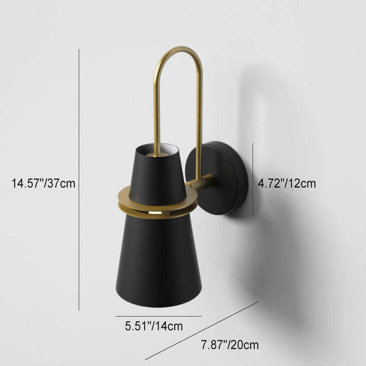 Zeitgenössische skandinavische Horn Eisen 1-Licht Wandleuchte Lampe für Schlafzimmer 
