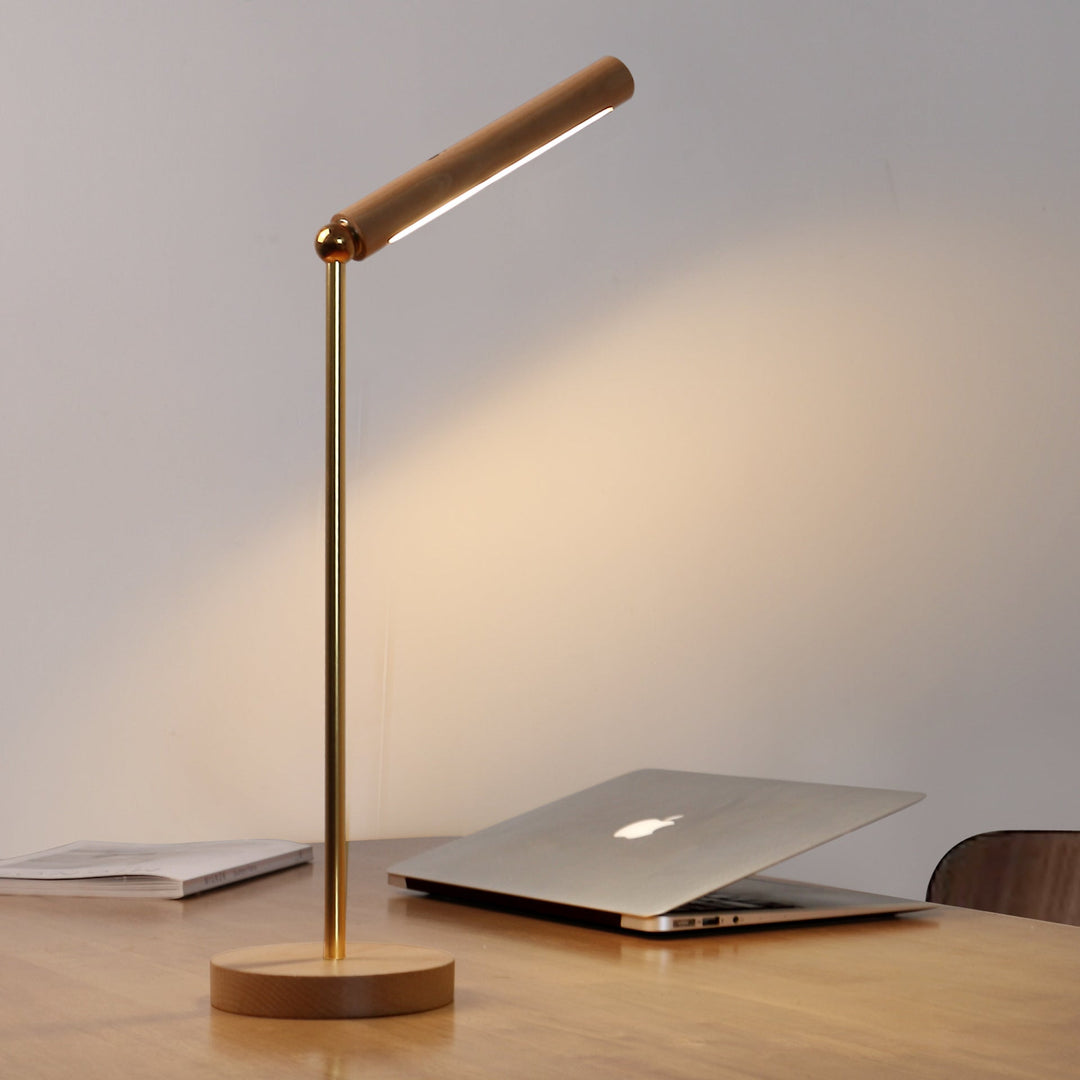 Moderne minimalistische magnetische Holzstab Schatten USB faltbare LED Tischlampe für Studie 