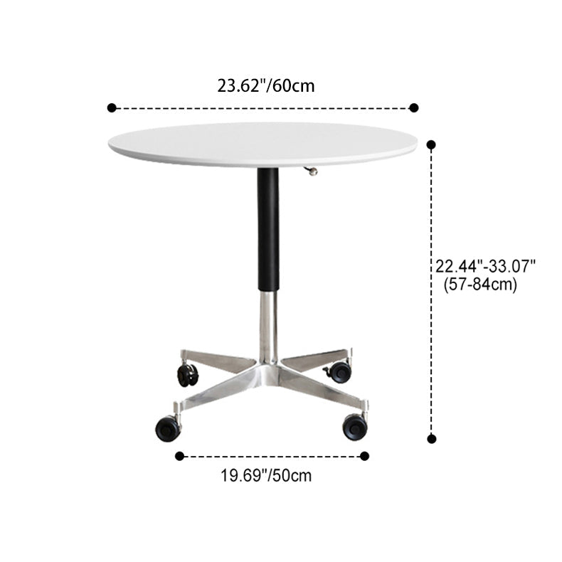 Table basse en aluminium avec plateau amovible et base ronde minimaliste moderne pour salon 