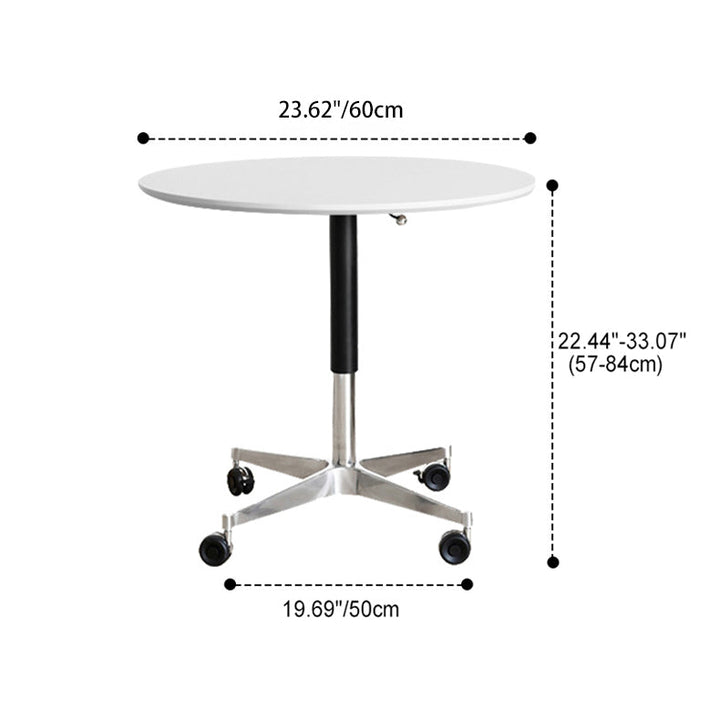 Table basse en aluminium avec plateau amovible et base ronde minimaliste moderne pour salon 