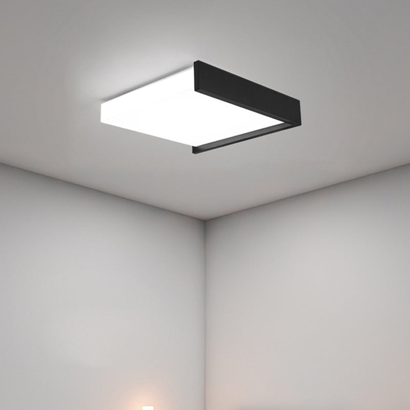 Zeitgenössische nordische quadratische Eisen-Acryl-LED-Deckenleuchte für Wohnzimmer 