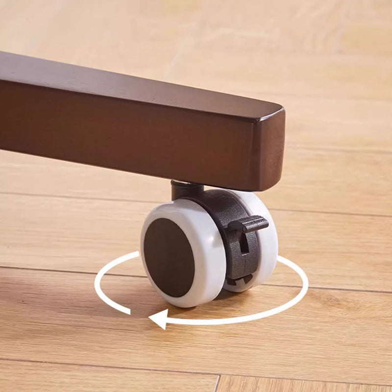 Mesa auxiliar moderna minimalista rectangular de madera maciza y hierro de 1 nivel para sala de estar 