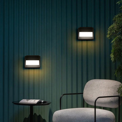 Aplique de pared LED de hierro aluminio PS moderno minimalista rectangular para dormitorio 