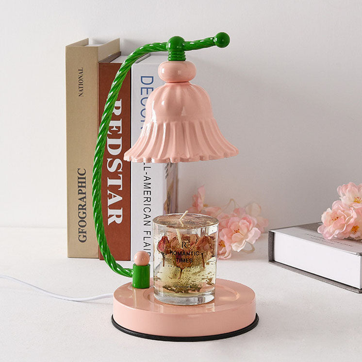 Moderne kreative Hardware Tischlampe in Blumenform mit 1 Licht für schmelzendes Wachs 