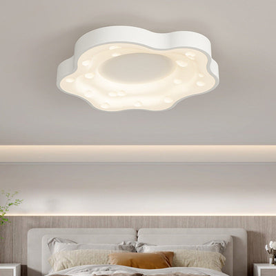 Moderne minimalistische Käsecreme Acryl Eisen LED Unterputz Deckenleuchte für Schlafzimmer 