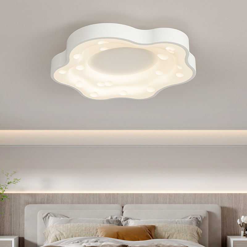 Moderne minimalistische Käsecreme Acryl Eisen LED Unterputz Deckenleuchte für Schlafzimmer 