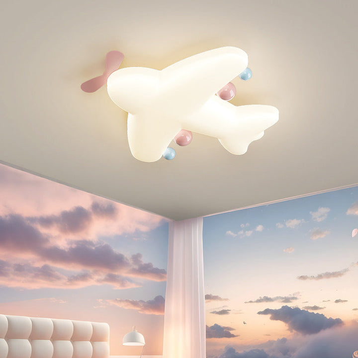 Luz de techo LED empotrada de hierro PE con forma de avión de arte moderno Deco con forma de corazón para sala de estar 