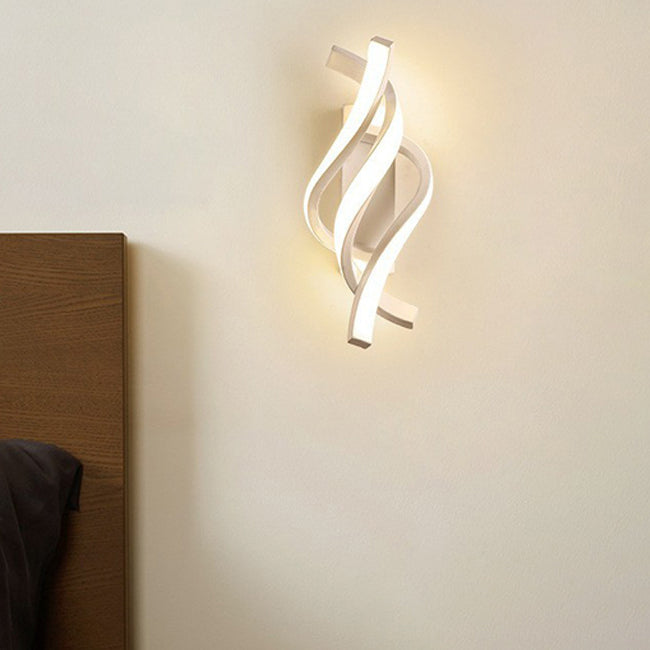 Moderne kreative Aluminium Spirale Streifen Design LED Wandleuchte Lampe für Wohnzimmer 