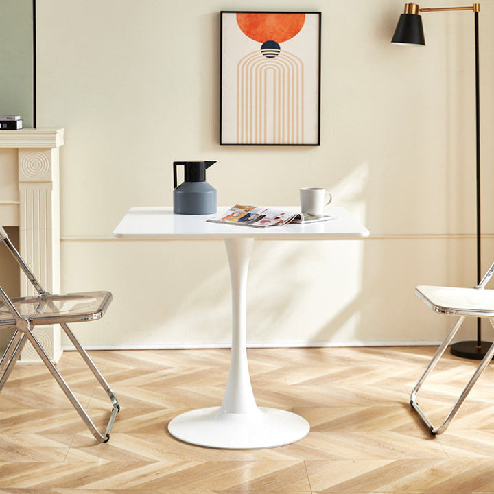Moderner minimalistischer runder Couchtisch aus MDF mit Eisenfuß für das Wohnzimmer 