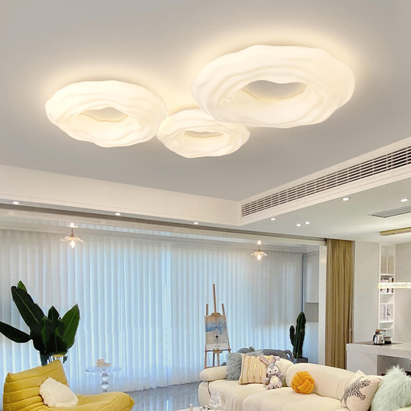 Plafonnier LED Nordic Iron Cookies contemporain pour chambre 