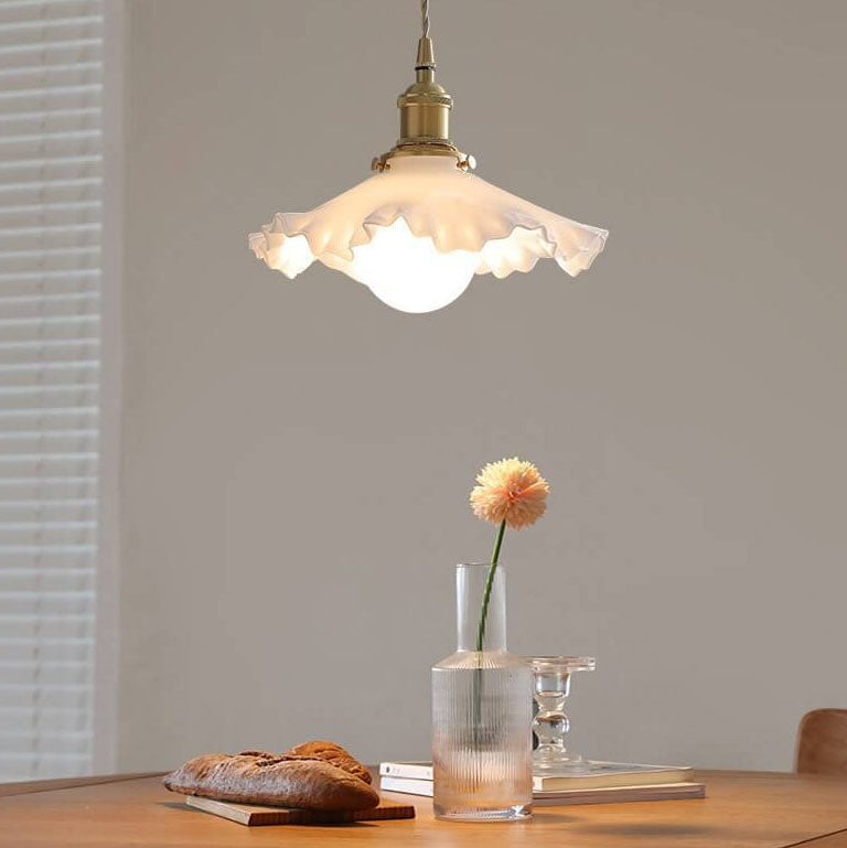 Modern Minimalist Creative Glass Bud 1-Light Pendant Light