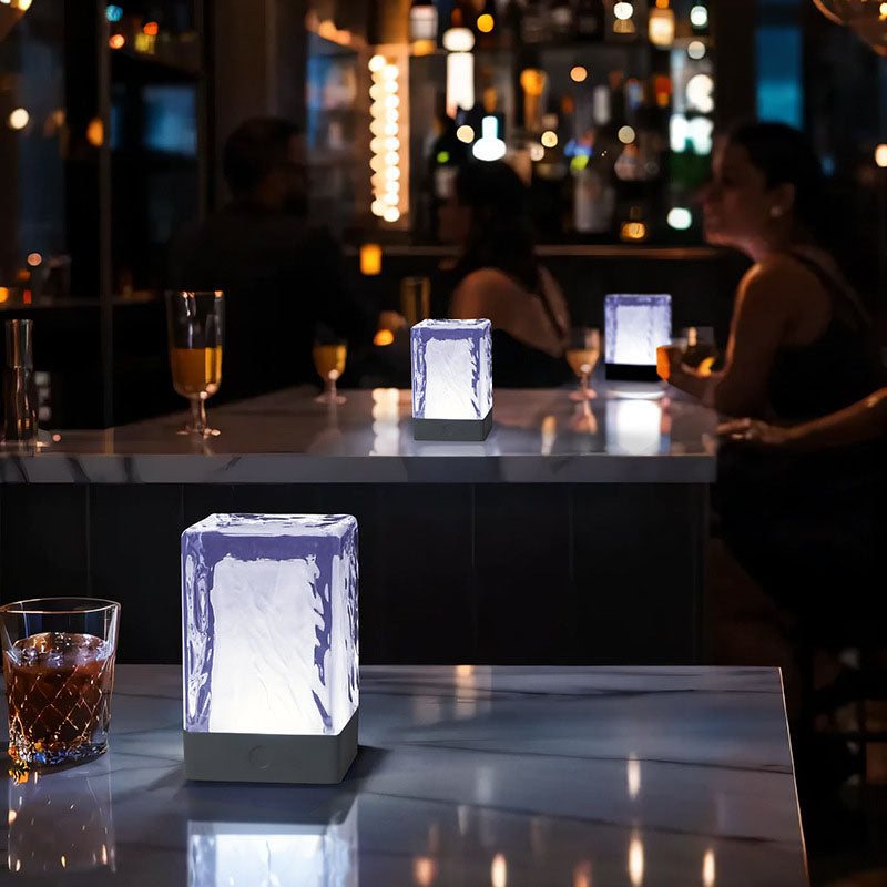 Moderne Einfachheit Harz Quadrat LED Tischlampe für Schlafzimmer 
