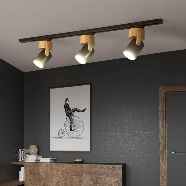 Moderne minimalistische Hardware-Langstrahler-Schienenleuchte 1/3-Licht-LED-Deckenleuchte zur flachen Montage für Wohnzimmer und Schlafzimmer 