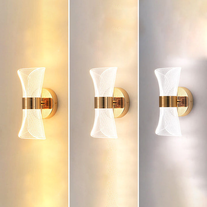 Contemporary Nordic Iron Acrylic Folding Petal LED Wall Sconce Lamp For Bedside