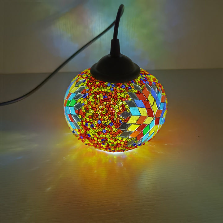 Traditionelle ovale Tiffany-Pendelleuchte aus Buntglas mit 1 Licht für Wohnzimmer 