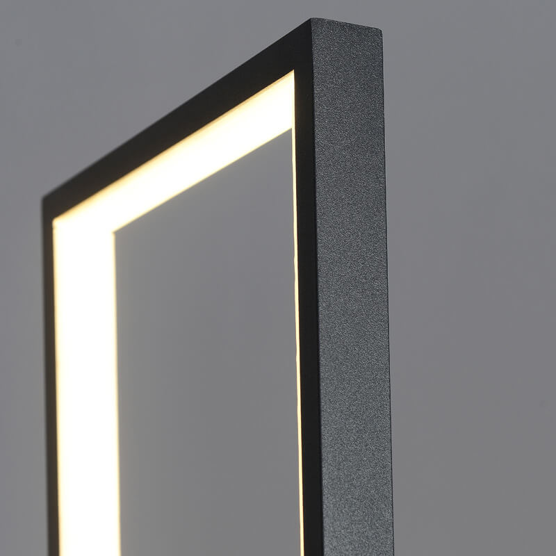 Moderne minimalistische rechteckige Linien-Eisen-LED-Stehlampe für das Wohnzimmer 