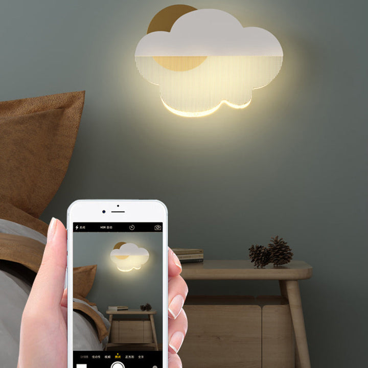 Moderne Art Deco Eisen Acryl Wolke LED Wand Leuchte Lampe Für Schlafzimmer 