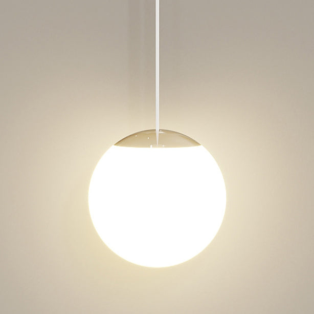 Lámpara de Aplique de Pared LED de Bola Redonda de Hierro y Acrílico de Simplicidad Moderna para Mesita de Noche 