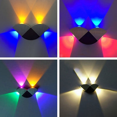 Applique murale LED en aluminium papillon à la simplicité moderne pour le salon 