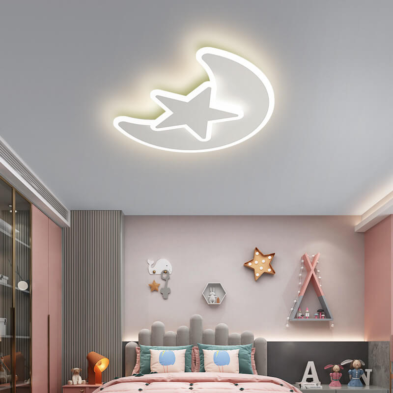 Modern Creative Minimalist Wrought Iron Geometric LED Flush Mount Ceiling Light