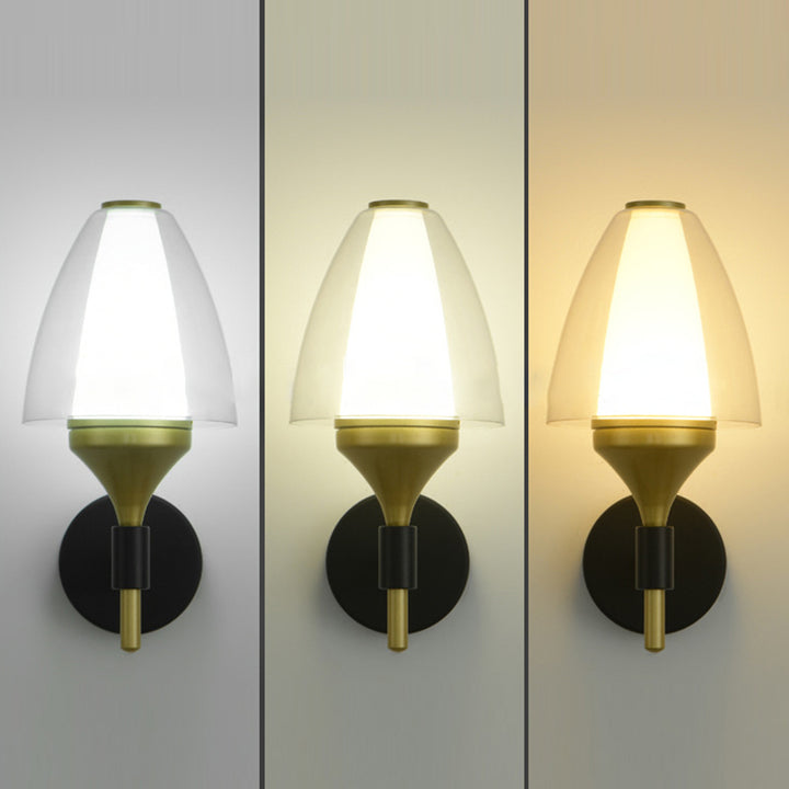Applique murale LED en fer acrylique ronde minimaliste moderne pour salon 