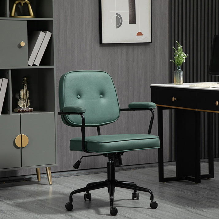 Zeitgenössischer skandinavischer Stoff Holz Schwamm SGS Stahl Nylon quadratischer Schreibtischstuhl Rückenlehne Armlehne verstellbar für Home Office 