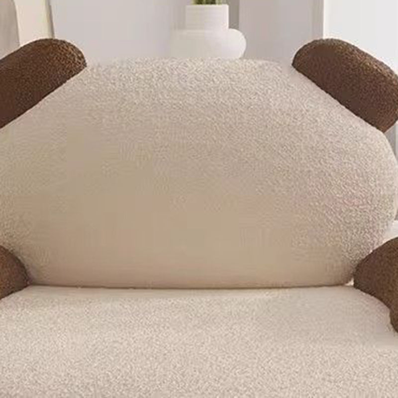 Coussin Rond Ours Créatif Contemporain en Laine d&