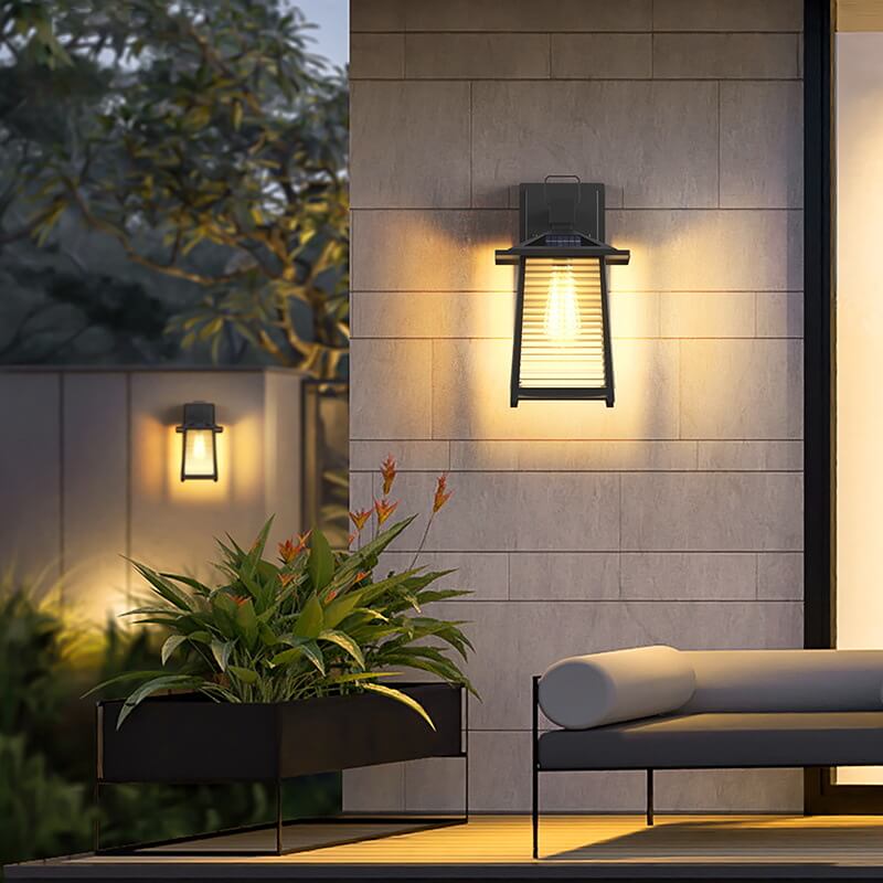 Lampe murale extérieure à une lumière en fer forgé étanche à l&