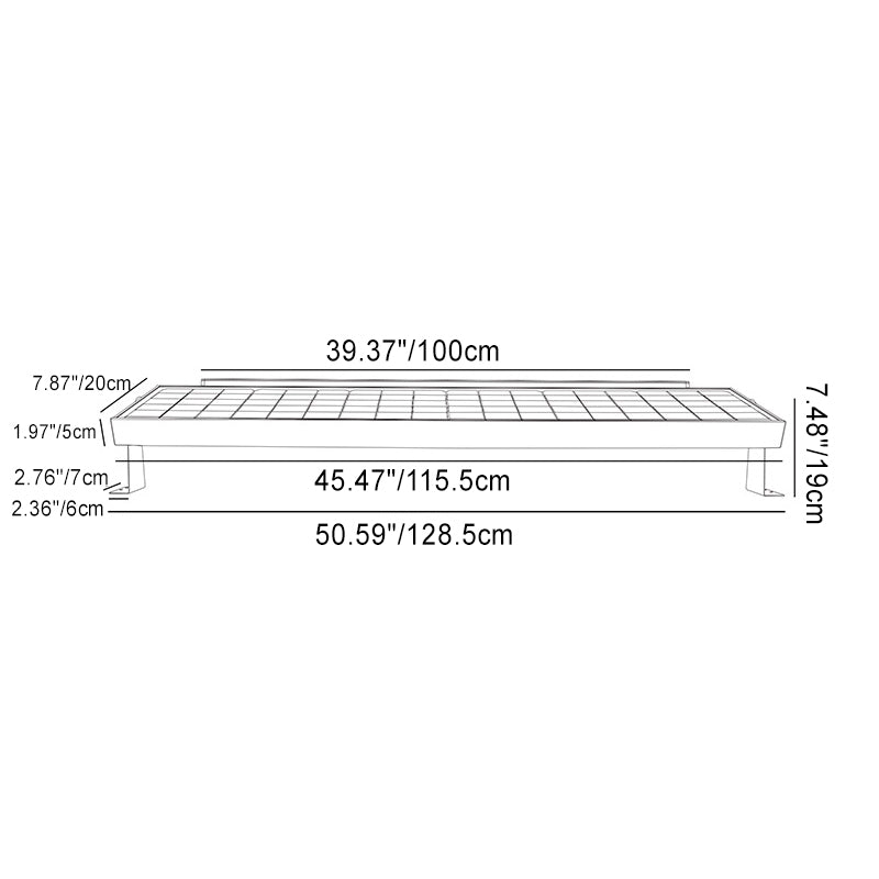 Lumière extérieure LED rectangulaire en aluminium étanche contemporaine pour jardin, avec contour de ligne solaire 