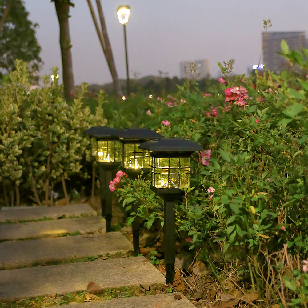 Moderne Einfachheit Solar-Quadrat-Laterne LED-Rasen-Boden-Einsatz Landschaftslicht für den Garten 